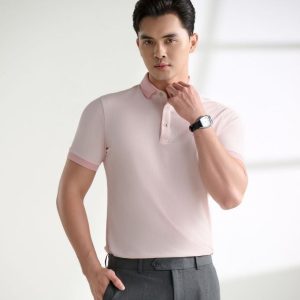 Áo Polo Hồng Thiết Kế Hoạ Tiết Cao Cấp 9APCH562HOG